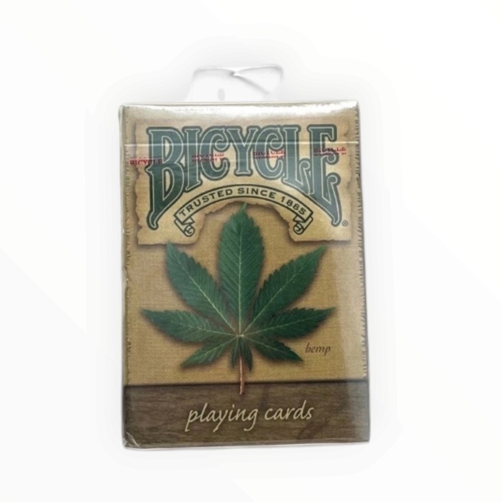 Bicycle Hemp Playing Cards Deck Set New Sealed Burlap Cannabis Leaf